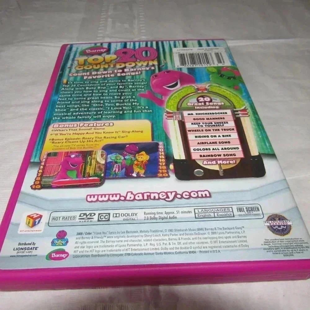 BARNEY TOP 20 COUNTDOWN DVD~Sing and Dance to Barney’s Favorite Songs~Tested - Picture 2 of 4